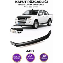 AEK Modern Isuzu D-Max 2006-2012 Araca Özel Üretim "4mm" Kaput Rüzgarlığı A+ (Pianoblack)