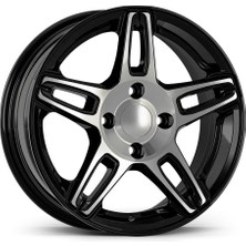 Emr 15 Inç 4X108 Fiesta Courier Uyumlu Siyah Elmas Kesim Jant Modeli (4 Adet)