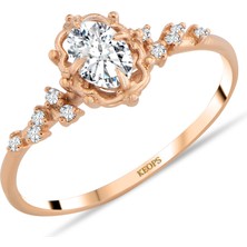 Keops Pırlanta 0,57 Karat Pırlanta Vintage Cataleya Çiçek Yüzük - Hrd Sertifikalı - 1100659