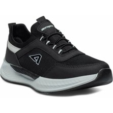 Acropol 137-26 Anorak Slip On Anatomik Erkek Sneaker Siyah Gümüş