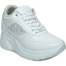 Flet 185-26 Cilt Deri Fashion Anatomik Dolgu Taban Kadın Sneaker