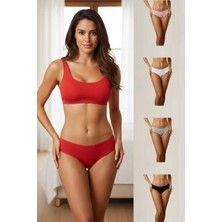 Moda Şahsenem Anı Düz Brazilian 5 Li Külot Kadın Anıdüz5