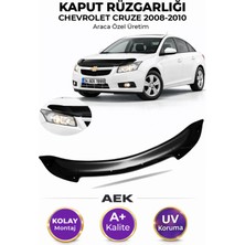 AEK Modern Chevrolet Cruze 2009+ Araca Özel Üretim "4mm" Kaput Rüzgarlığı A+ (Pianoblack)