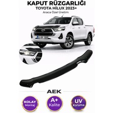 AEK Modern Toyota Hilux 2023+ Araca Özel Üretim "4mm" Kaput Rüzgarlığı A+ (Pianoblack)