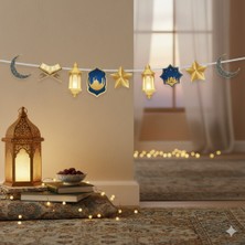 Dodomar 140 cm Ramazan Dekoratif Süs Mavi Gold - Ramazan Asma ve Duvar Dekoru