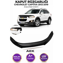 AEK Modern Chevrolet Captiva 2012-2019 Araca Özel Üretim "4mm" Kaput Rüzgarlığı A+ (Pianoblack)