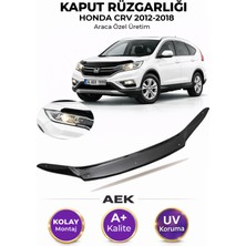 AEK Modern Honda Cr-V 2012-2018 Araca Özel Üretim "4mm" Kaput Rüzgarlığı A+ (Pianoblack)