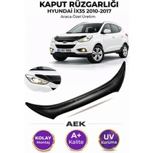AEK Modern Hyundai İX35 2010-2015 Araca Özel Üretim "4mm" Kaput Rüzgarlığı A+ (Pianoblack)