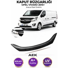 AEK Modern Opel Vivaro 2015+ Araca Özel Üretim "4mm" Kaput Rüzgarlığı A+ (Pianoblack)