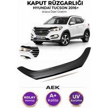 AEK Modern Hyundai Tucson 2016-2020 Araca Özel Üretim "4mm" Kaput Rüzgarlığı A+ (Pianoblack)
