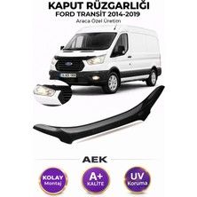 AEK Modern Ford Transit 2014-2019 Araca Özel Üretim "4mm" Kaput Rüzgarlığı A+ (Pianoblack)