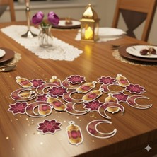 Dodomar 30'lu Ramazan Masa Konfettisi - Ayyıldız Kandil Figürlü - Bordo