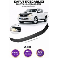 AEK Modern Toyota Hilux 2006-2012 Araca Özel Üretim "4mm" Kaput Rüzgarlığı A+ (Pianoblack)