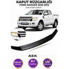 AEK Modern Ford Ranger 2010-2012 Araca Özel Üretim "4mm" Kaput Rüzgarlığı A+ (Pianoblack)