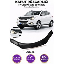 AEK Modern Hyundai İX35 2010-2015 Araca Özel Üretim "4mm" Kaput Rüzgarlığı A+ (Pianoblack)