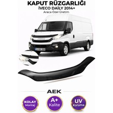 AEK Modern Iveco Daily 2014+ Araca Özel Üretim "4mm" Kaput Rüzgarlığı A+ (Pianoblack)