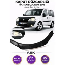 AEK Modern Fiat Doblo 2000-2006 Araca Özel Üretim "4mm" Kaput Rüzgarlığı A+ (Pianoblack)
