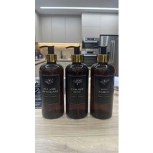 Ayça Home 3'lü Siyah Premium Gold Kapak Tasarımlı Siyah Etiketli Çamaşır Suyu,bulaşık Deterjanı ve Sıvı Sabunluk 500 ml