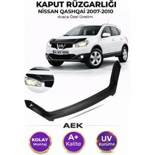 AEK Modern Nissan Qashqai 2007-2014 Araca Özel Üretim "4mm" Kaput Rüzgarlığı A+ (Pianoblack)