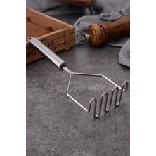 Noyiska Kolay Temizlenebilir Paslanmaz Çelik Pratik Patates Ezici 24 cm Lüks Patates Ezeceği Püre Yapıcı