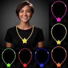 Zero Land Snmswrld Glow  Yıldız Kolye - Glow Kolye - Glow Partisi Yıldız Kolye 6 Adet