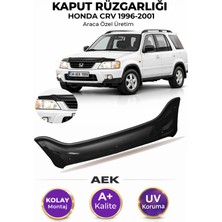 AEK Modern Honda Cr-V 1996-2001 Araca Özel Üretim "4mm" Kaput Rüzgarlığı A+ (Pianoblack)