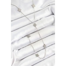 Taş Ve Oyun Atölyesi Taşveoyunatölyesi 316L Çelik Kutup Yıldızı Figürlü Y Model Gümüş Renk Kadın Kolye TG27BKO10332