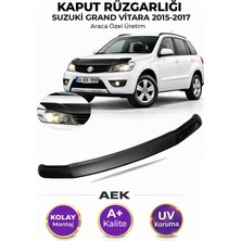 AEK Modern Suzuki Vitara 2015-2017 Araca Özel Üretim "4mm" Kaput Rüzgarlığı A+ (Pianoblack)