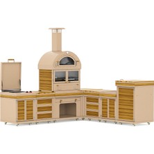 Theragone Feniks Natürel Köşe Plus Barbekü 50*80*486