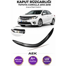 AEK Modern Toyota Corolla 2013-2018 Araca Özel Üretim "4mm" Kaput Rüzgarlığı A+ (Pianoblack)