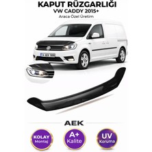 AEK Modern Volkswagen Caddy 2015+ Araca Özel Üretim "4mm" Kaput Rüzgarlığı A+ (Pianoblack)