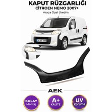 AEK Modern Citoren Nemo 2008+ Araca Özel Üretim "4mm" Kaput Rüzgarlığı A+ (Pianoblack)