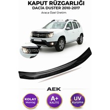 AEK Modern Dacia Duster 2010-2017 Araca Özel Üretim "4mm" Kaput Rüzgarlığı A+ (Pianoblack)