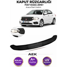 AEK Modern Fiat Egea 2015+ Araca Özel Üretim "4mm" Kaput Rüzgarlığı A+ (Pianoblack)