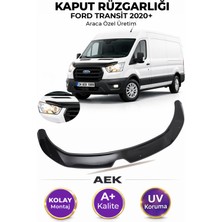 AEK Modern Ford Transit 2019+ Araca Özel Üretim "4mm" Kaput Rüzgarlığı A+ (Pianoblack)
