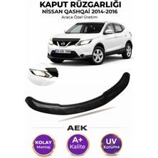 AEK Modern Nissan Qashqai 2014-2017 Araca Özel Üretim "4mm" Kaput Rüzgarlığı A+ (Pianoblack)