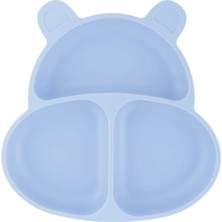 Pandish Vakum Tabanlı Silikon Mama Tabağı Sky Blue