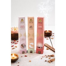 Aktar Gökhanefendi Tütsü Seti - 3 Farklı Aroma 60 Adet Tütsü & Oda Kokusu Bebek Pudrası - Lotus - Anti Stres Tütsüsü