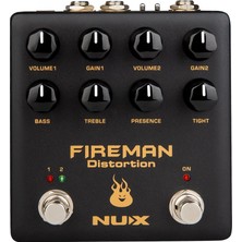 Nux Nds-5 Fireman Distortion Pedalı | Modern Brown Sound Çift Master Volume
