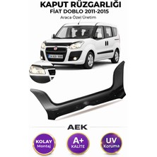 AEK Modern Fiat Doblo 2011-2015 Araca Özel Üretim "4mm" Kaput Rüzgarlığı A+ (Pianoblack)