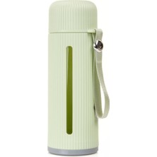 Skygo 500 ml Şeffaf Pencereli Cam Suluk | Soft Renkli, Bpa Içermez,yeşil