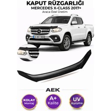 AEK Modern Mercedes Xclass 2017+ Araca Özel Üretim "4mm" Kaput Rüzgarlığı A+ (Pianoblack)