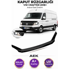 AEK Modern Volkswagen Crafter 2018+ Araca Özel Üretim "4mm" Kaput Rüzgarlığı A+ (Pianoblack)