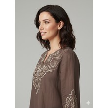 Ekol Işlemeli Kadın Bluz 2846