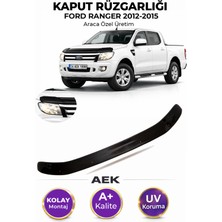 AEK Modern Ford Ranger 2012-2015 Araca Özel Üretim "4mm" Kaput Rüzgarlığı A+ (Pianoblack)