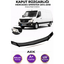 AEK Modern Mercedes Sprinter 2014-2018 Araca Özel Üretim "4mm" Kaput Rüzgarlığı A+ (Pianoblack)