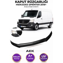 AEK Modern Mercedes Sprinter 2018+ Araca Özel Üretim "4mm" Kaput Rüzgarlığı A+ (Pianoblack)