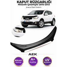 AEK Modern Nissan Qashqai 2007-2014 Araca Özel Üretim "4mm" Kaput Rüzgarlığı A+ (Pianoblack)