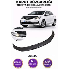AEK Modern Toyota Corolla 2013-2018 Araca Özel Üretim "4mm" Kaput Rüzgarlığı A+ (Pianoblack)