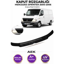 AEK Modern Mercedes Sprinter 2000-2006 Araca Özel Üretim "4mm" Kaput Rüzgarlığı A+ (Pianoblack)